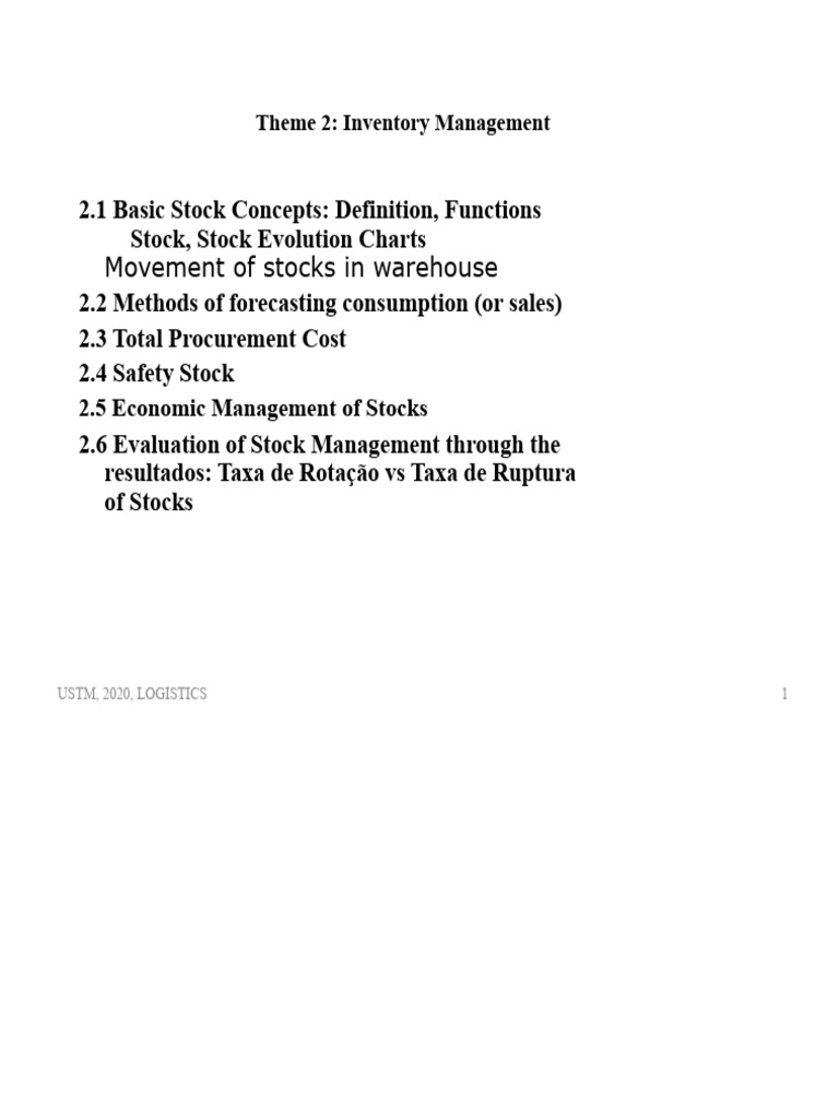 Inventory Management Techniques Explained | PDF | Inventory | Forecasting