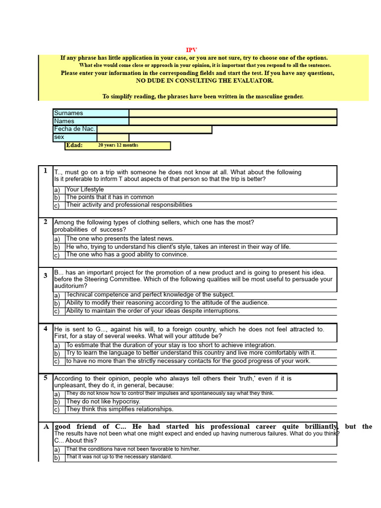 Test - IPV - Systematized 311020 | PDF