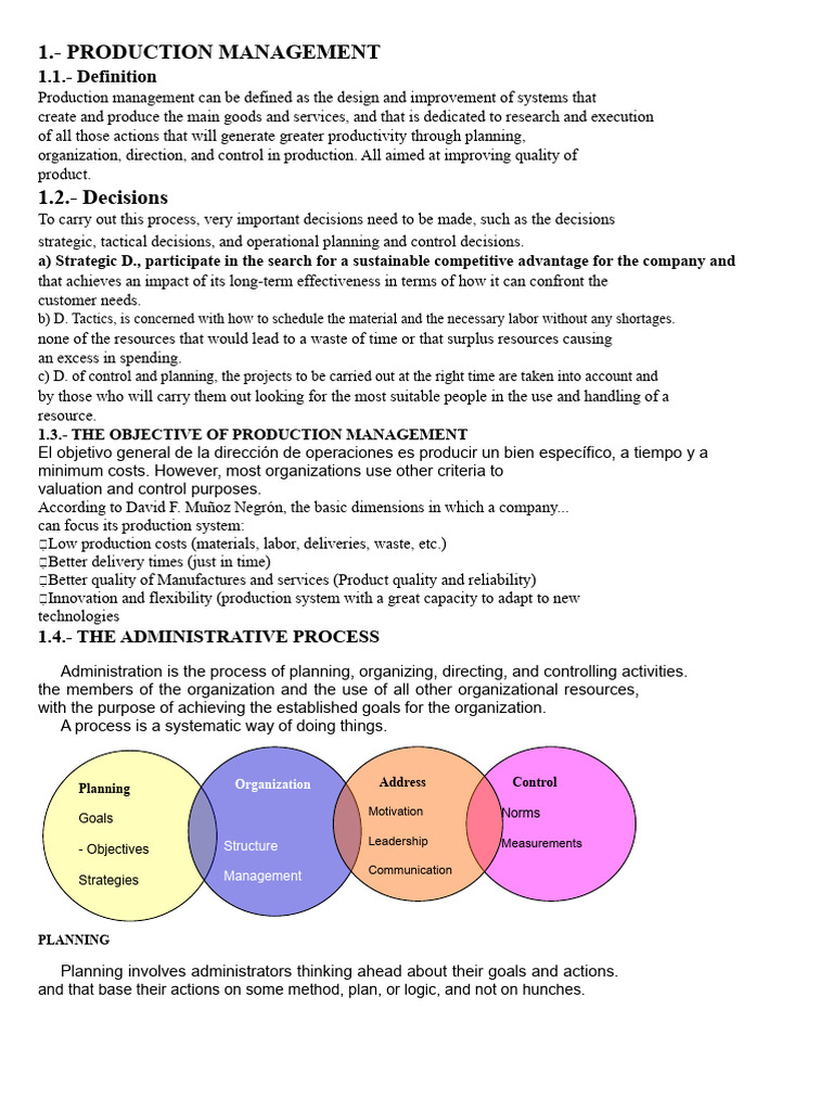Production Management Overview and History | PDF | Capitalism ...