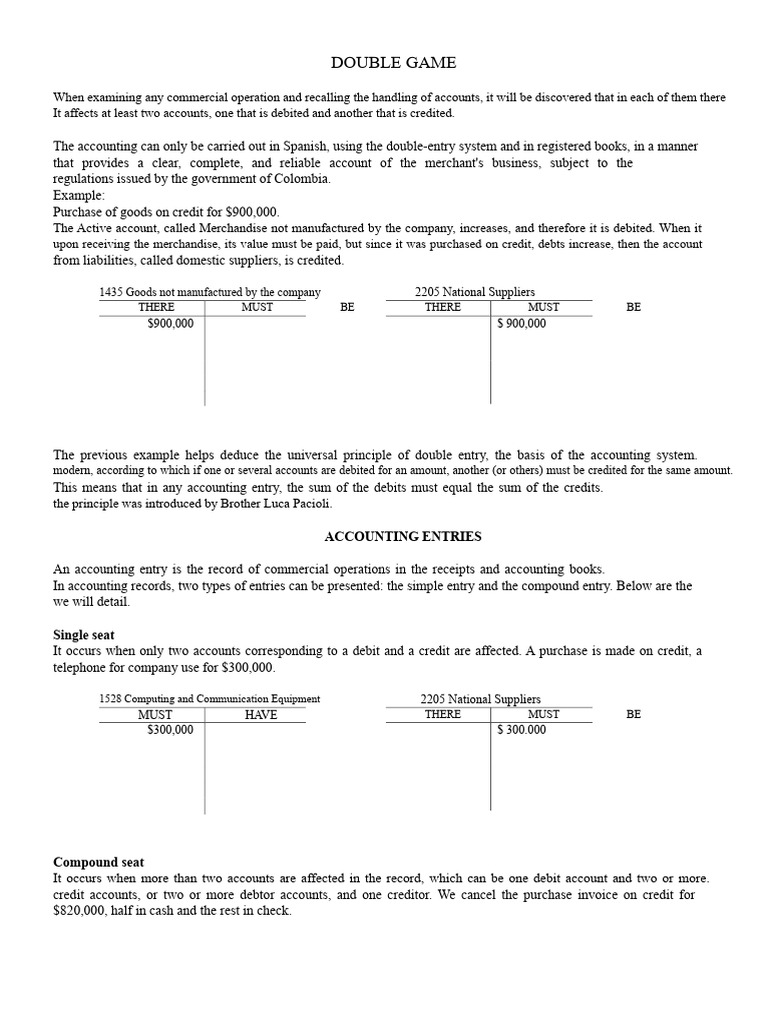 Understanding Double-Entry Accounting | PDF | Debits And Credits | Banks
