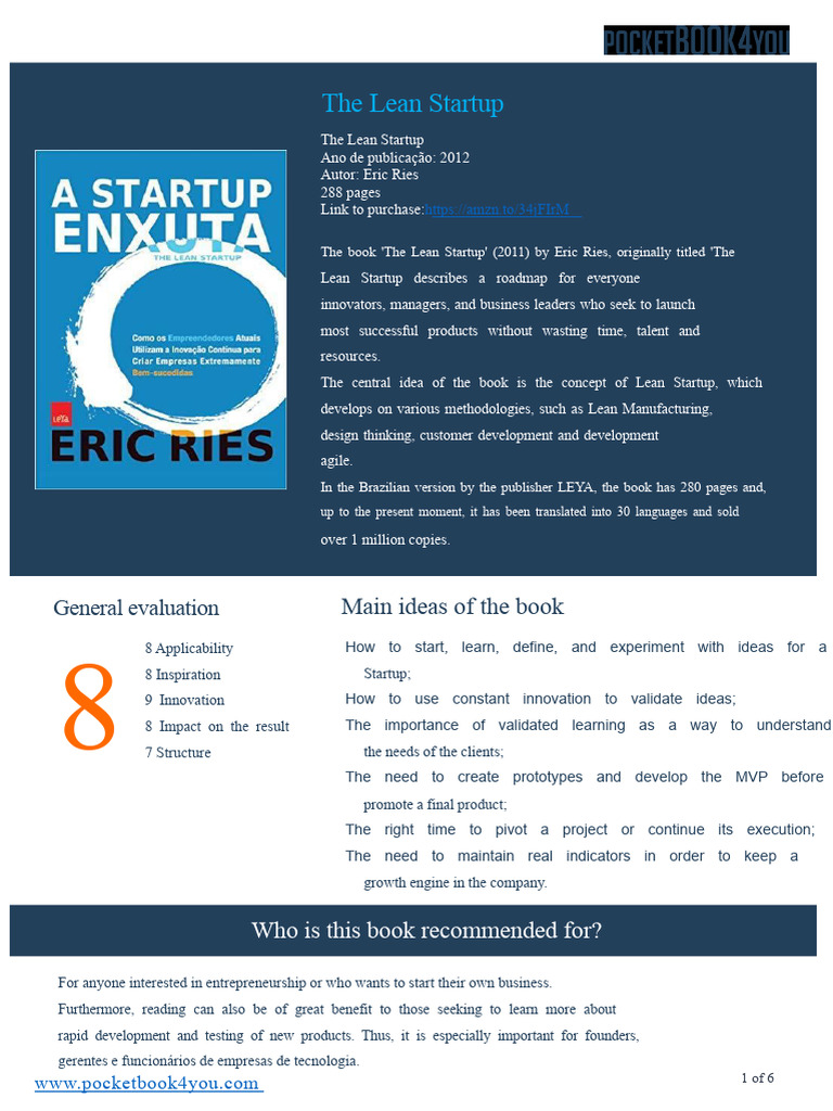 Lean Startup Guide by Eric Ries | PDF | Lean Startup | Startup Company