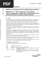 As 1289.5.7.1-2006 Methods of Testing Soils For Engineering Purposes Soil Comp Action and Density Tests - Comp