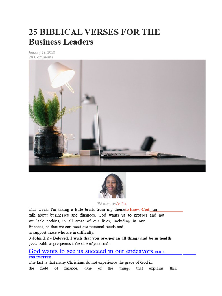 25 BIBLICAL VERSES FOR LEADERS | PDF | Jacob | Rachel