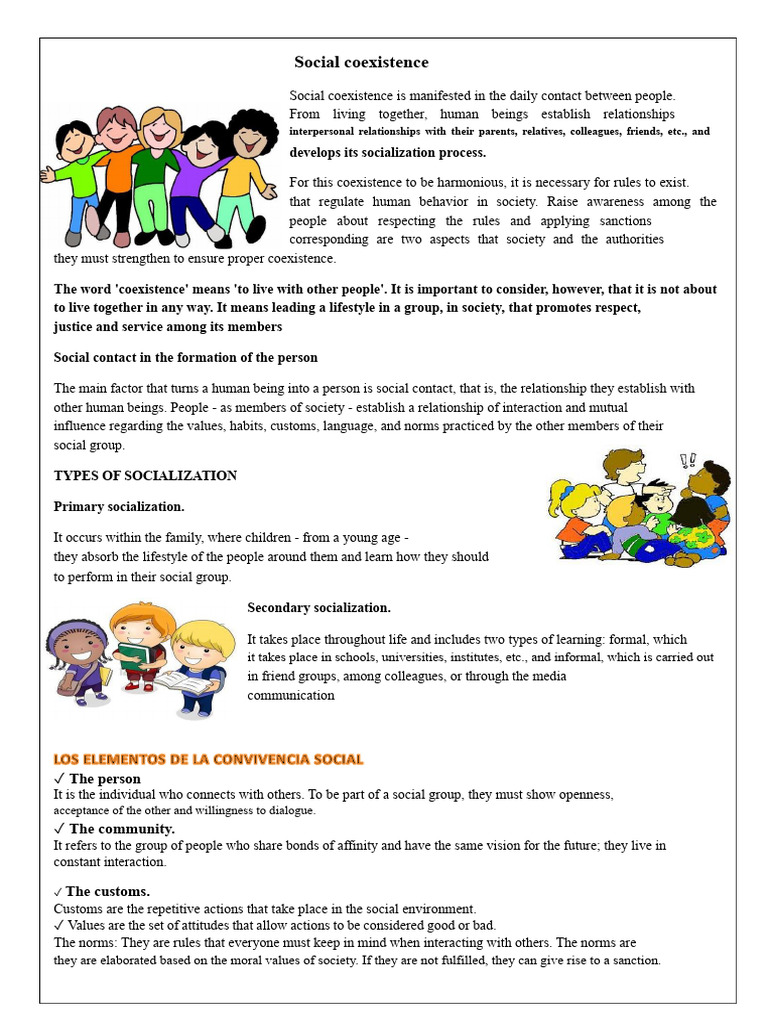 Social Coexistence: Interpersonal Relationships With Their Parents ...