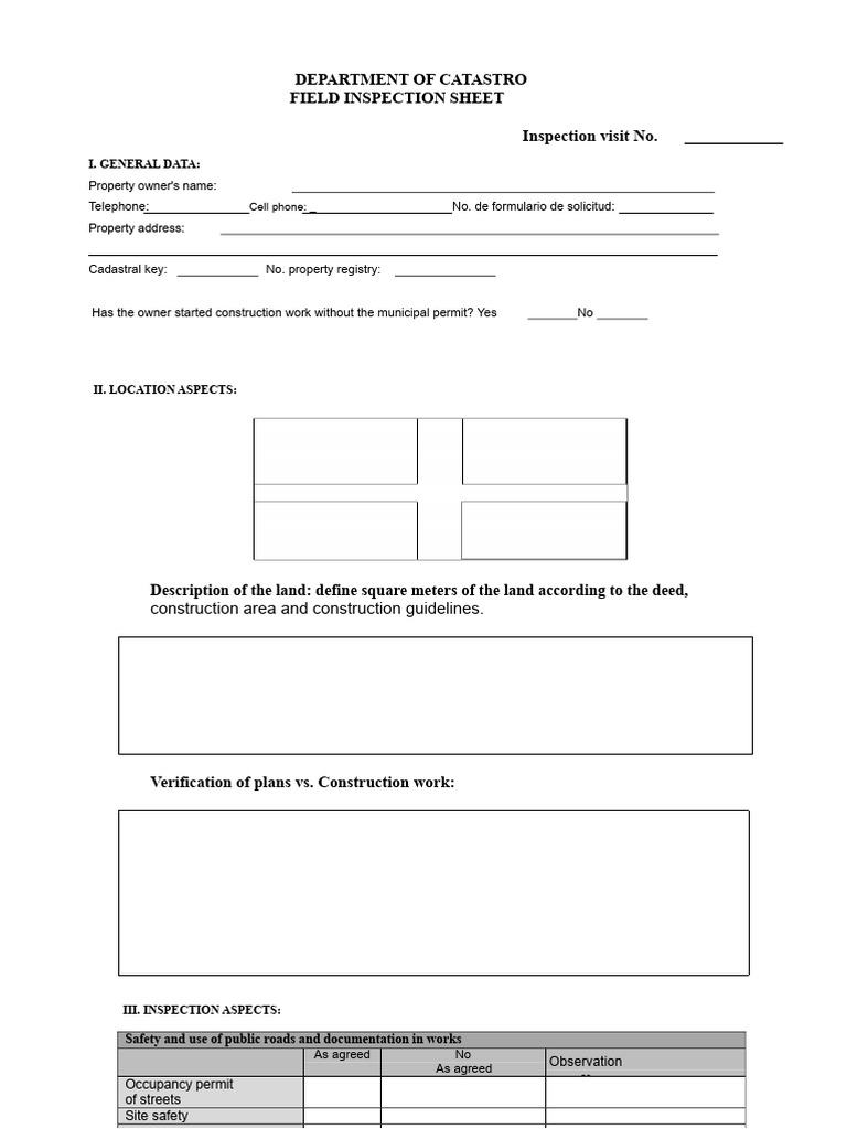 Property Inspection Checklist Template | PDF