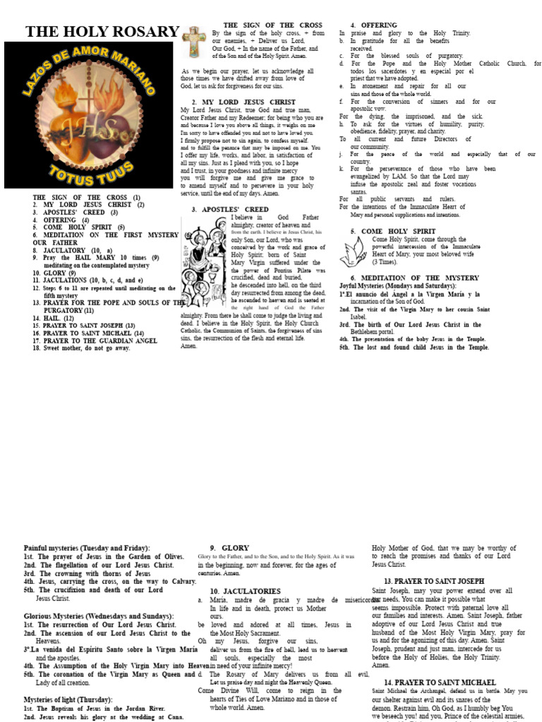 Prayers and Offerings in Faith | PDF | Rosary | Mary, Mother Of Jesus