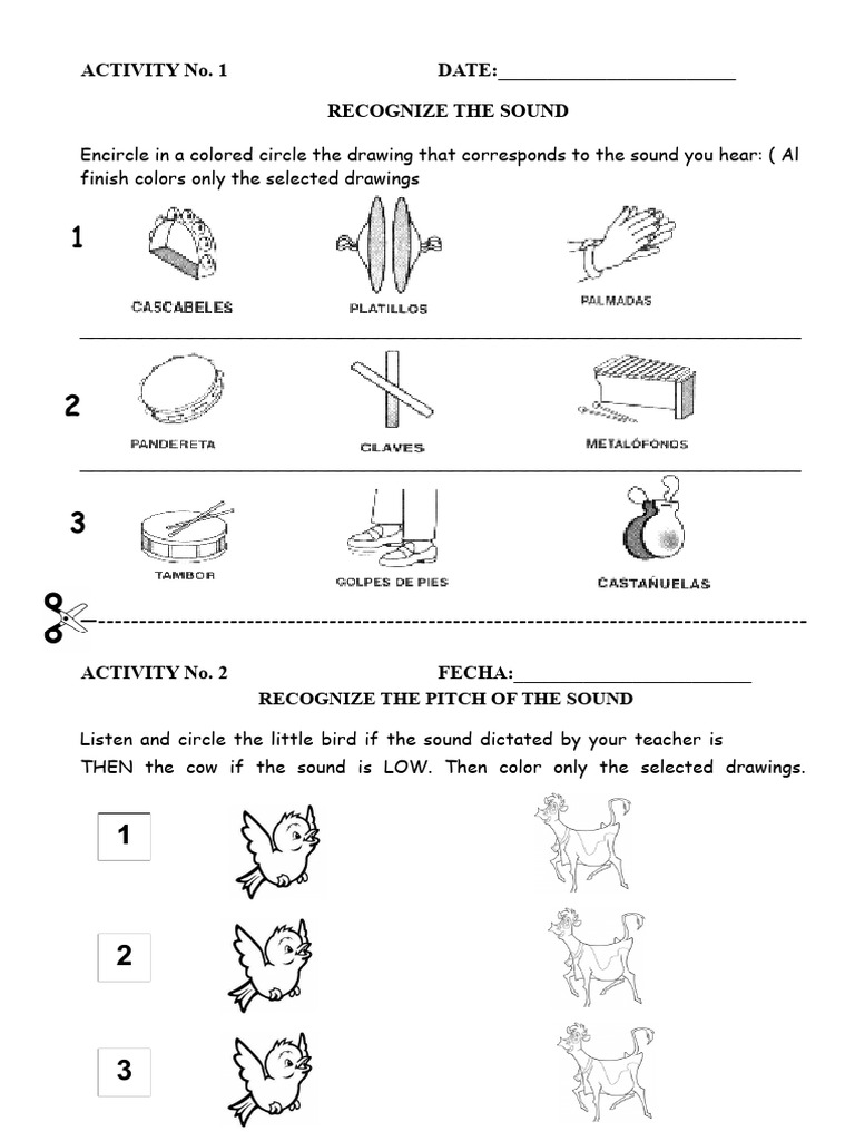 Music Sound Recognition Activities | PDF