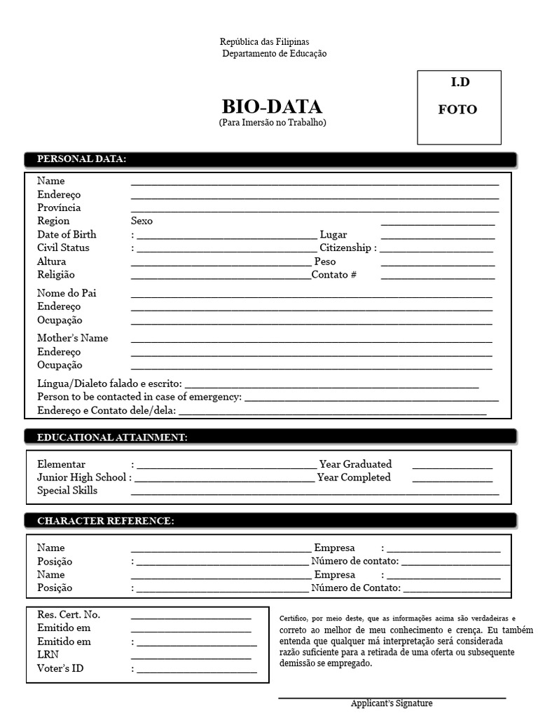 Bio Dados | PDF