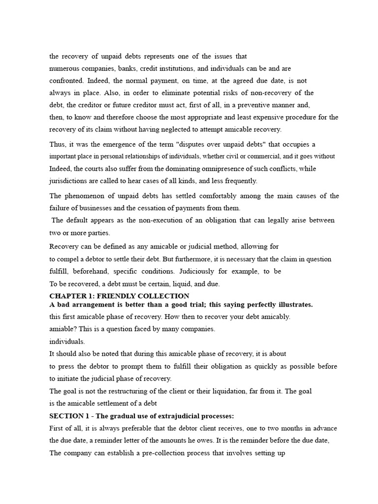 Effective Strategies for Debt Recovery | PDF | Judgment (Law) | Debt