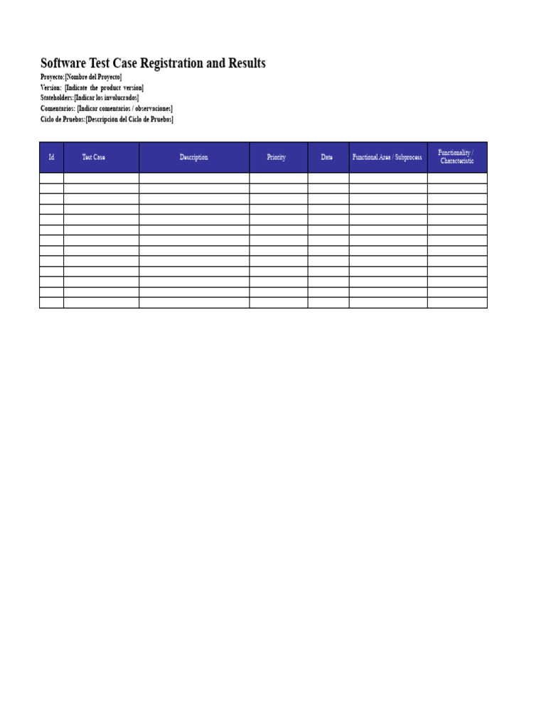Software Test Case Documentation Guide | PDF | Software Testing | Risk
