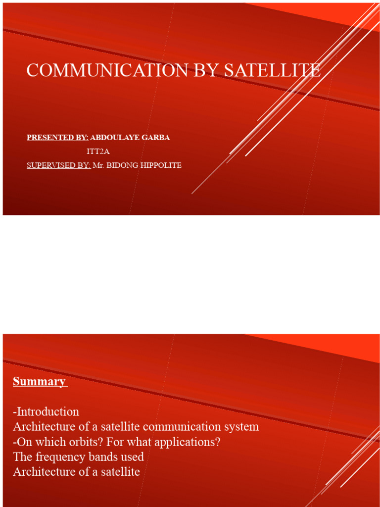 Communication by Satellite | PDF | Satellite | Communications Satellite