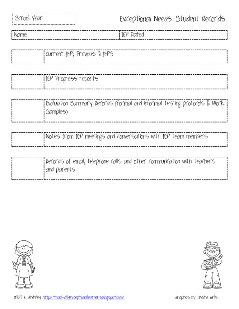 Exceptional Needs Student IEP Records | PDF | Social Science | Wellness