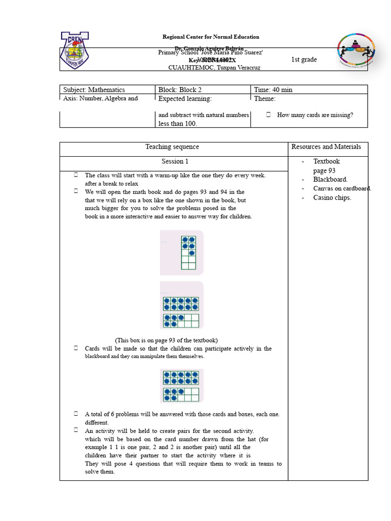 1st Grade Math Lesson Plan: Subtraction | PDF | Mathematics