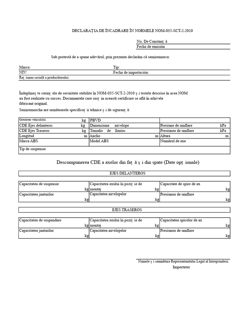 Formatul Nom-035-Sct-2-2010 | PDF