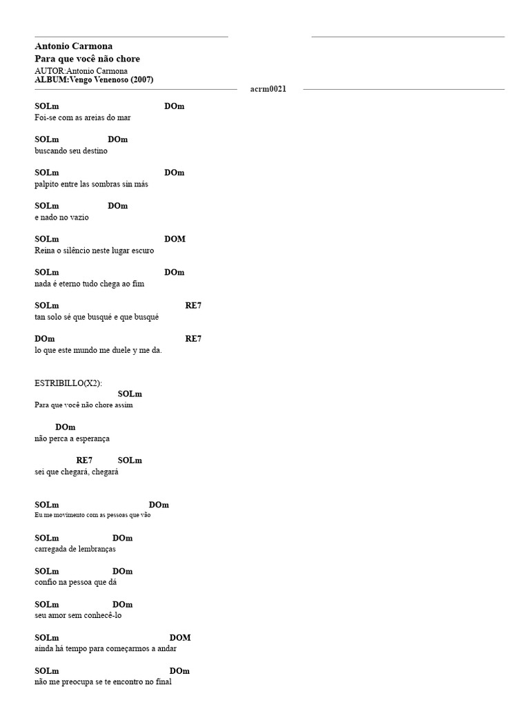 Letra da Música 