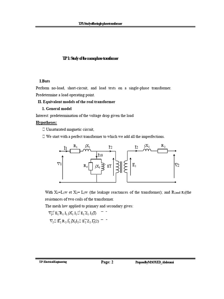 Single-Phase Transformer Study Guide | PDF | Transformer | Electromagnetism