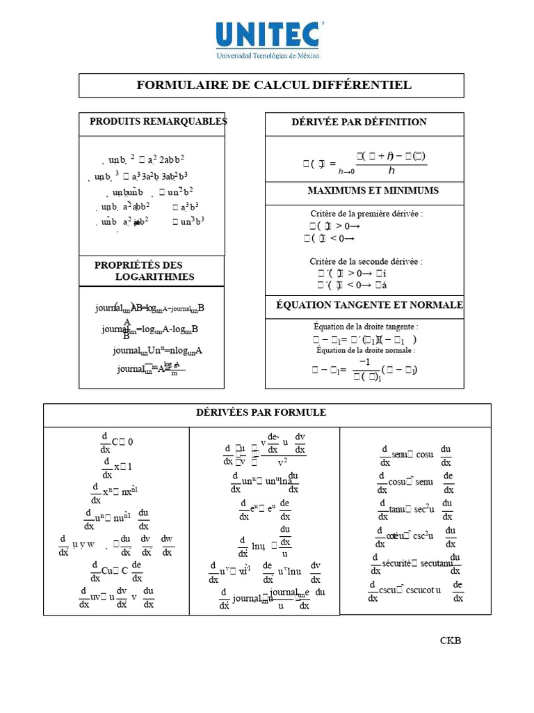 Calcul différentiel et dérivées avancées | PDF | Calcul différentiel ...
