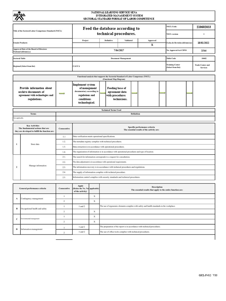 Feed The Database According To Technical Procedures | PDF | Data | Metadata