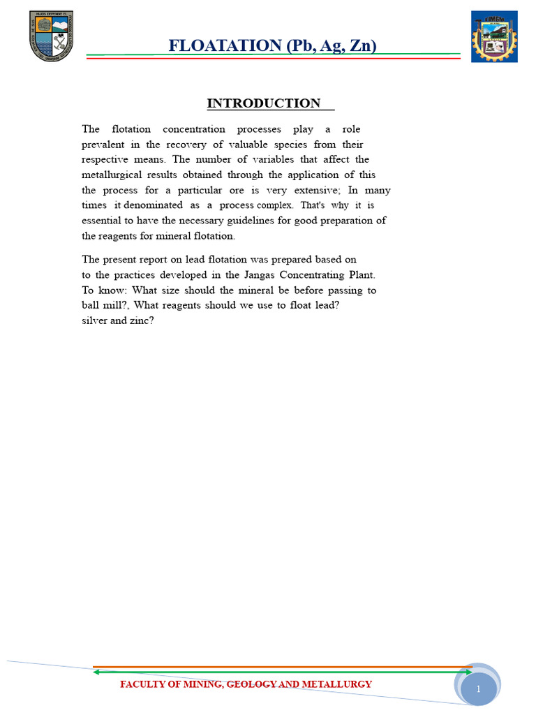 Floating Report | PDF | Hydroxide | Zinc