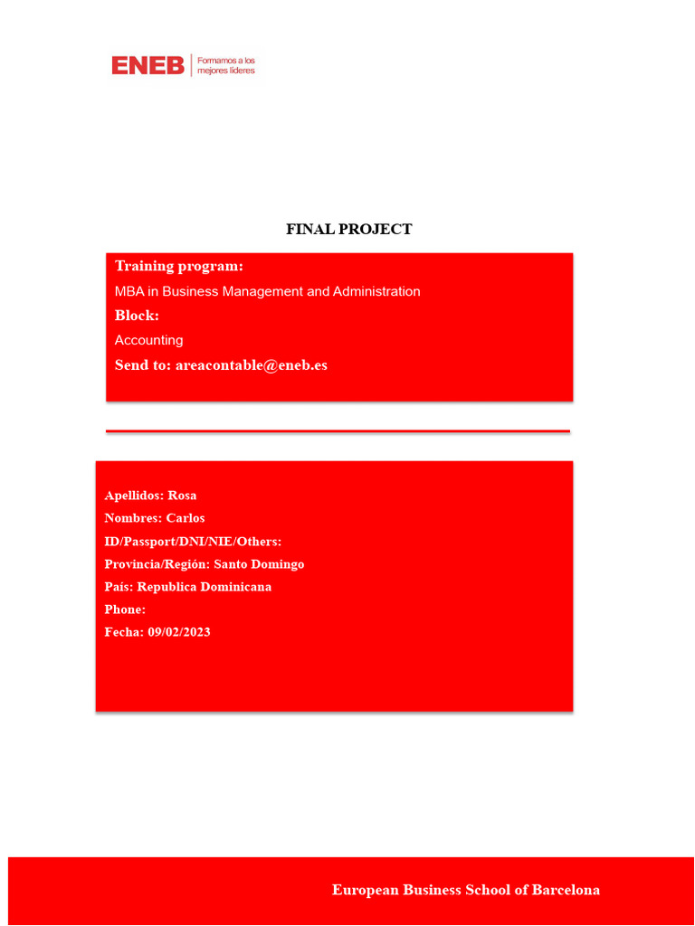 MBA Accounting Final Project Guidelines | PDF | Financial Accounting ...