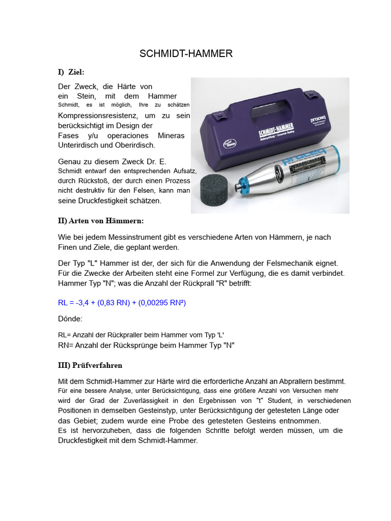 Schmidt Hammer | PDF