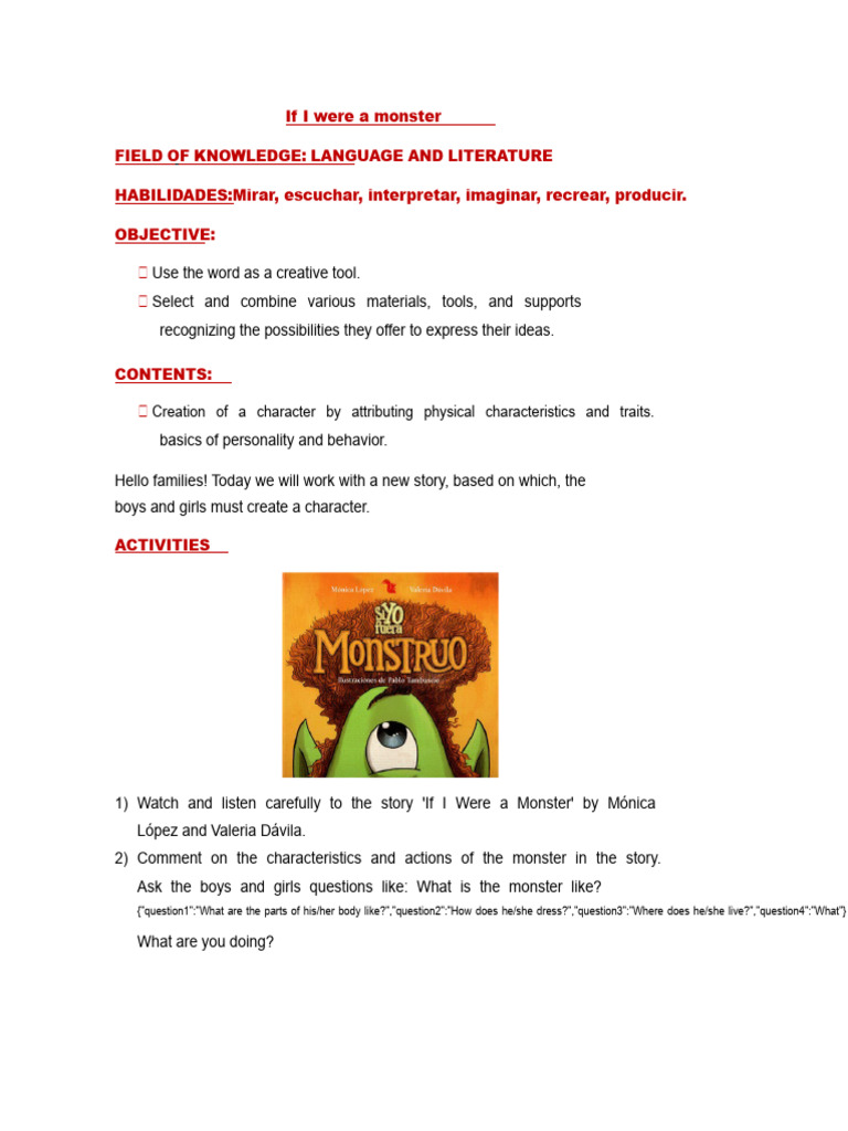 If I Were A Monster | PDF | Imagination | Psychological Concepts