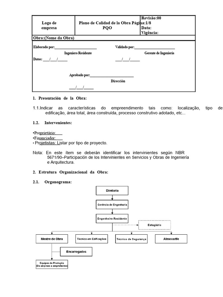 Plan de Calidad para Obras de Construcción | PDF | Business