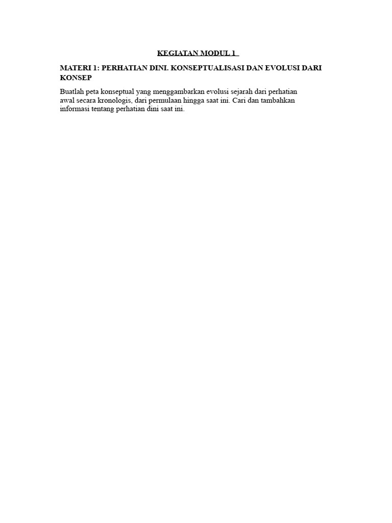 Evolusi Konsep Perhatian Dini | PDF