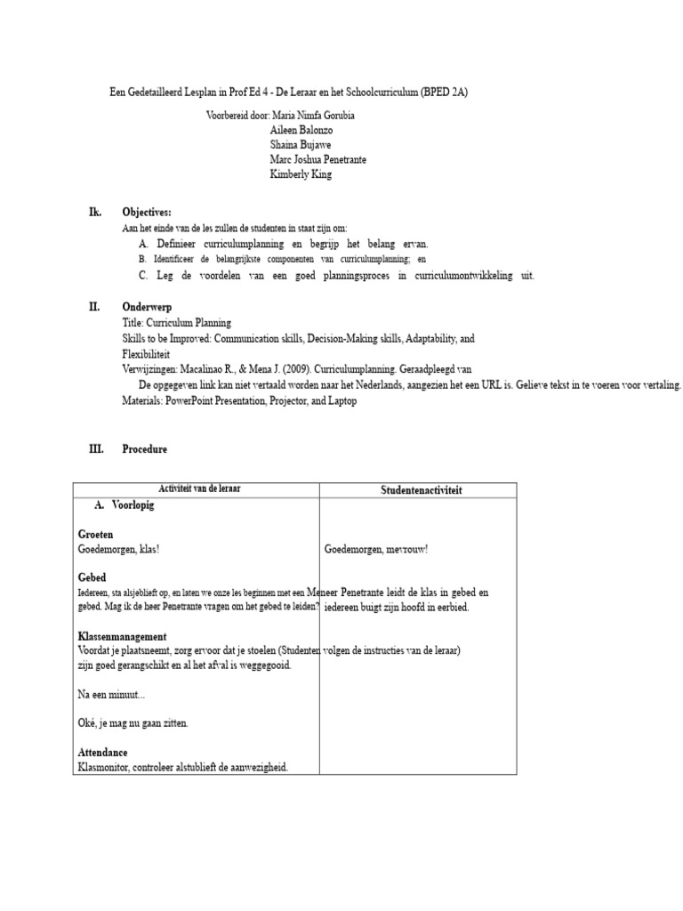Een Gedetailleerd Lesplan in Prof Ed 4 PDF | PDF
