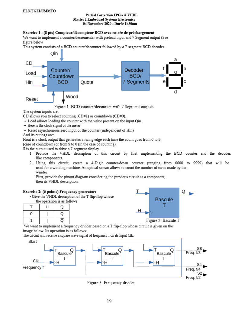 VHDL BCD Counter and Frequency Divider | PDF | Vhdl | Electrical Circuits