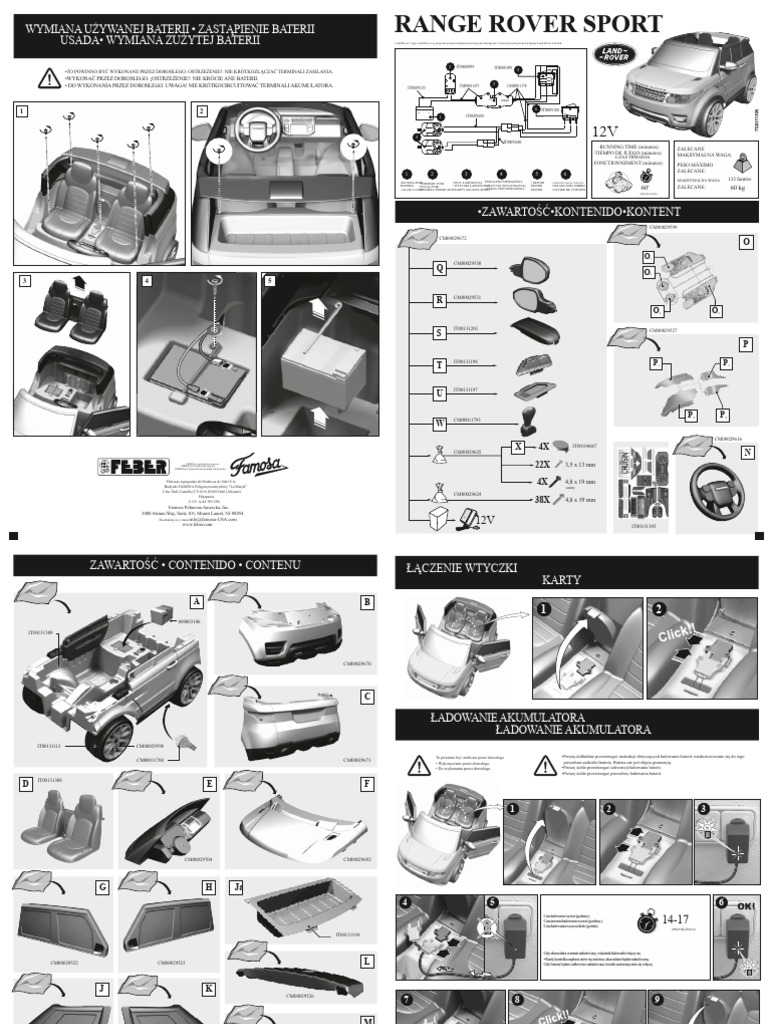 Feber - Range Rover - Instrukcja Obsługi | PDF