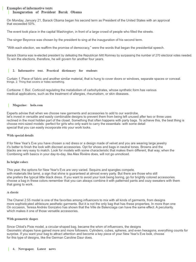 Examples of Informative Texts | PDF | Pollution | Backup