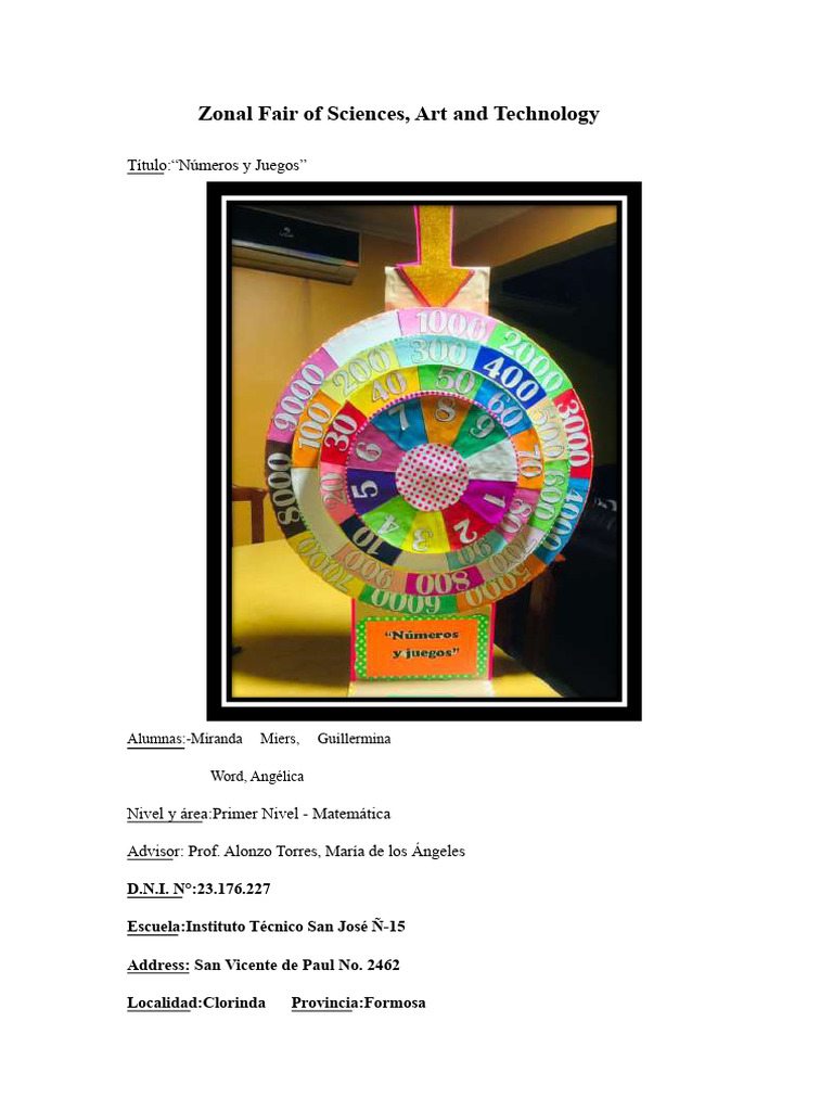 Science Fair Report | PDF | Numbers | Thought