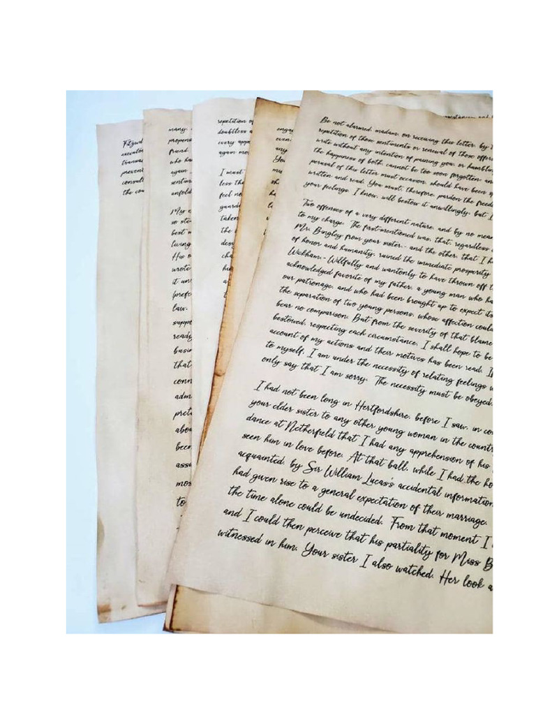 Darcy's Letter to Elizabeth Explained | PDF | Mr. Darcy | Pride And ...