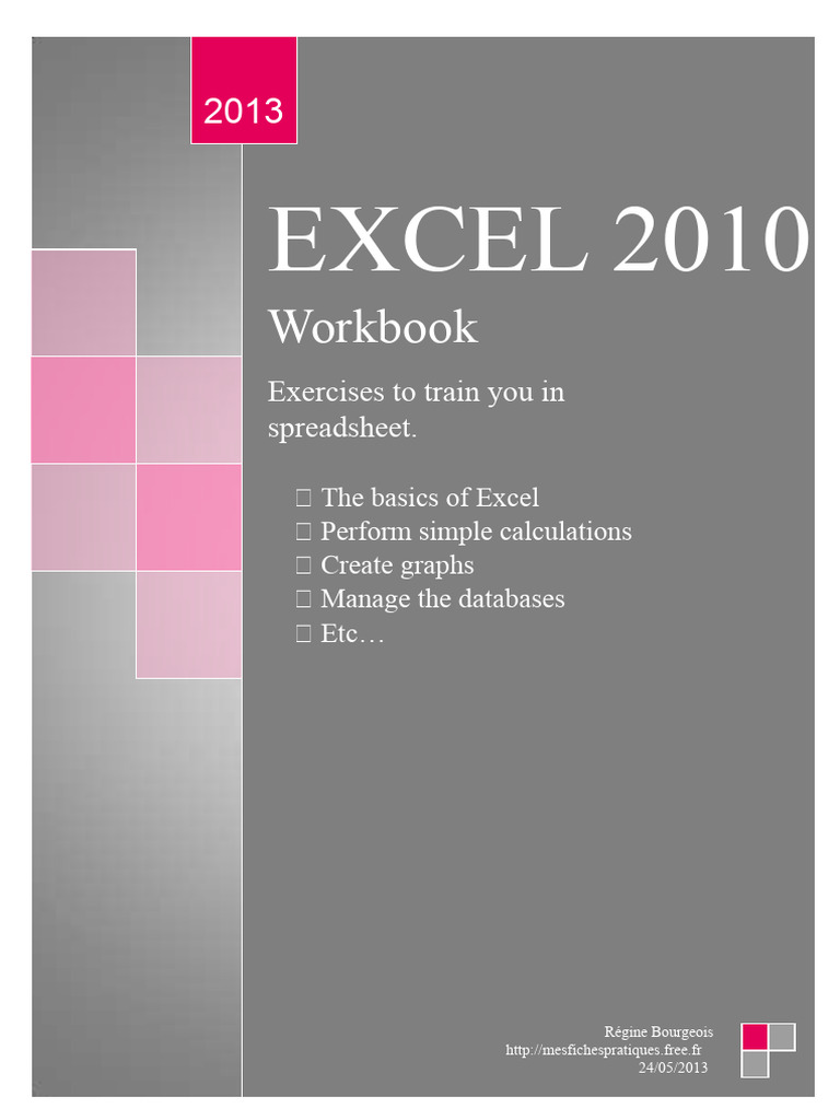 Workbook Exercises Excel | PDF | Microsoft Excel | Spreadsheet