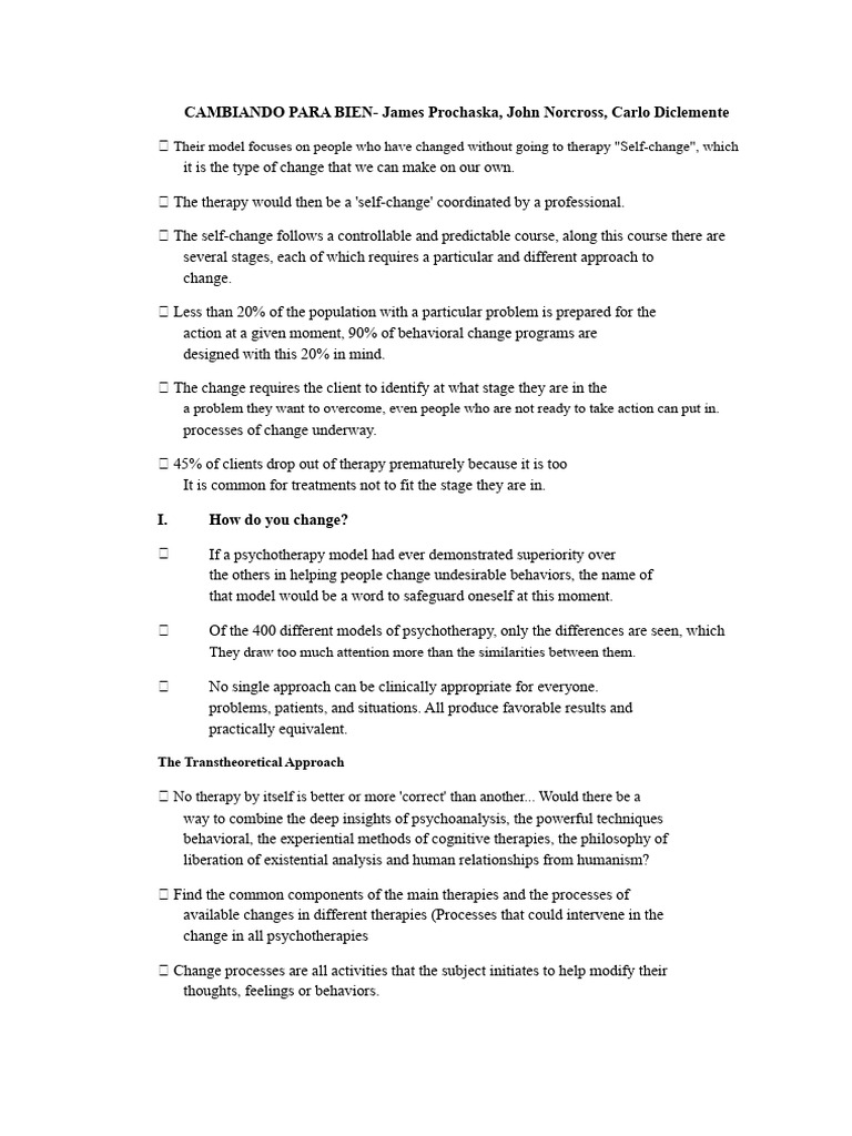 Changing For The Better | PDF | Psychotherapy | Cognitive Science