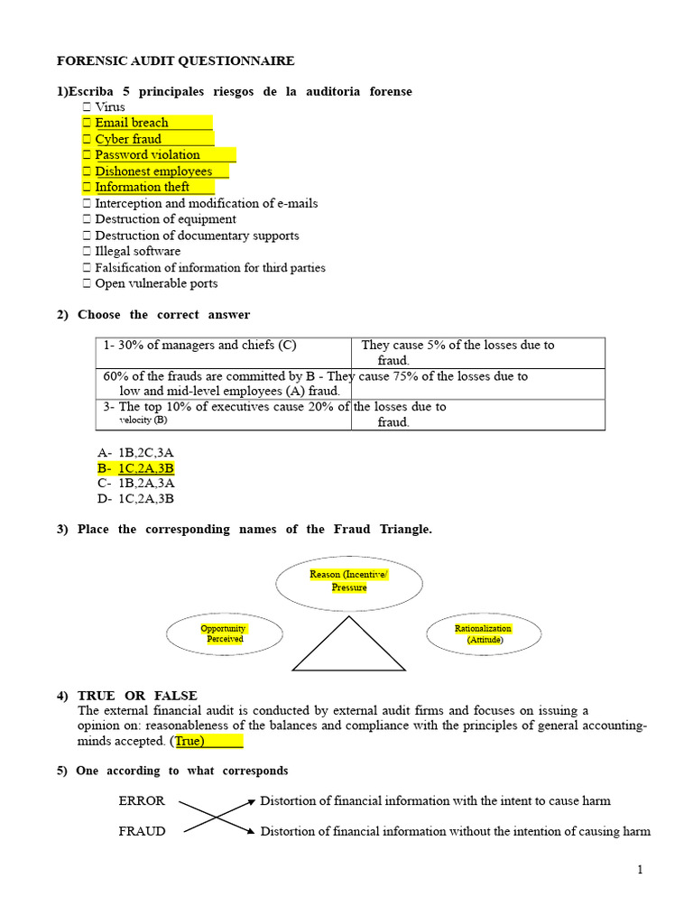 Forensic Audit Risk Assessment Guide | PDF | Internal Audit | Audit