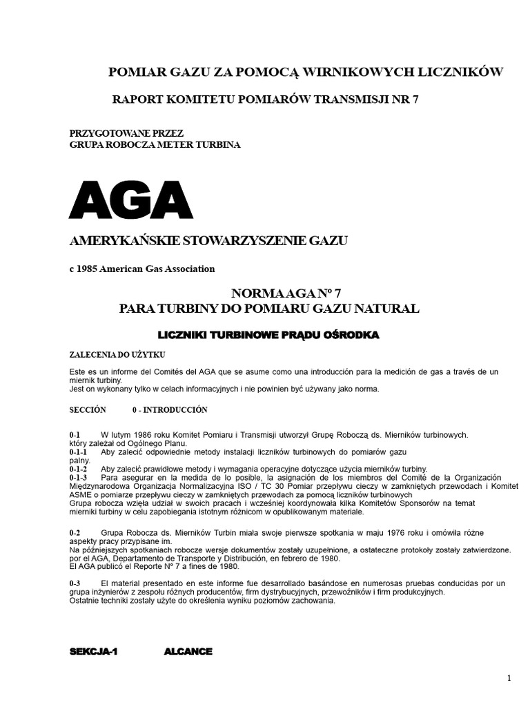 Norma AGA NR 7 | PDF