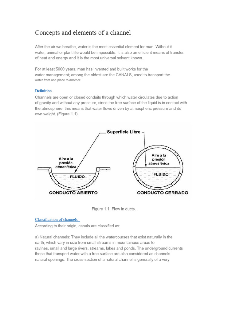 Channel Concepts and Classifications | PDF | Water | Geometry