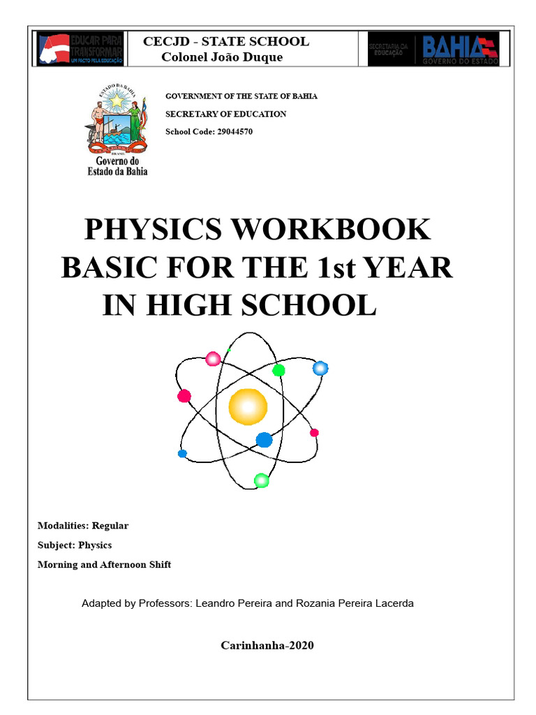 Basic Physics Workbook for High School | PDF | Speed | Physics