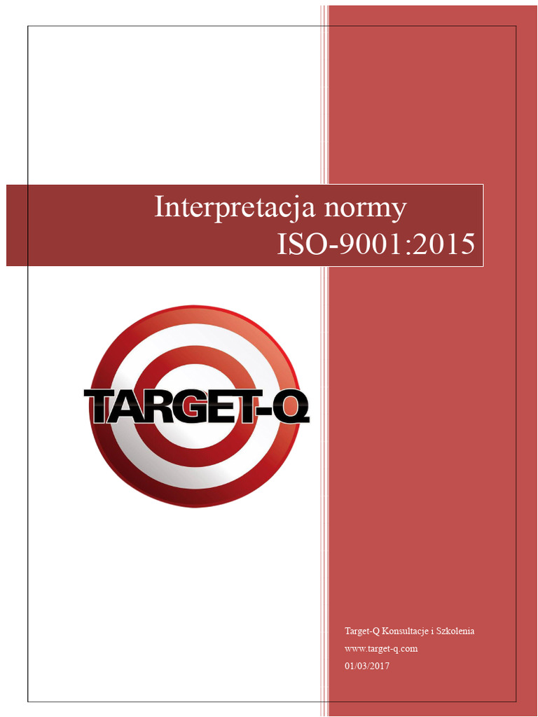 M014 - Apostila - Interpretacja Normy ISO-9001 2015 | PDF