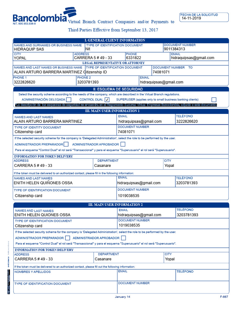 Virtual Branch Contract for Businesses | PDF | Banks | Debit Card