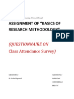 Assignment of Research