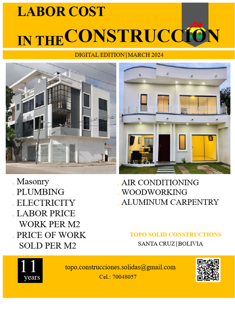 Labor Cost Guide for Construction 2024 | PDF | Concrete | Roof