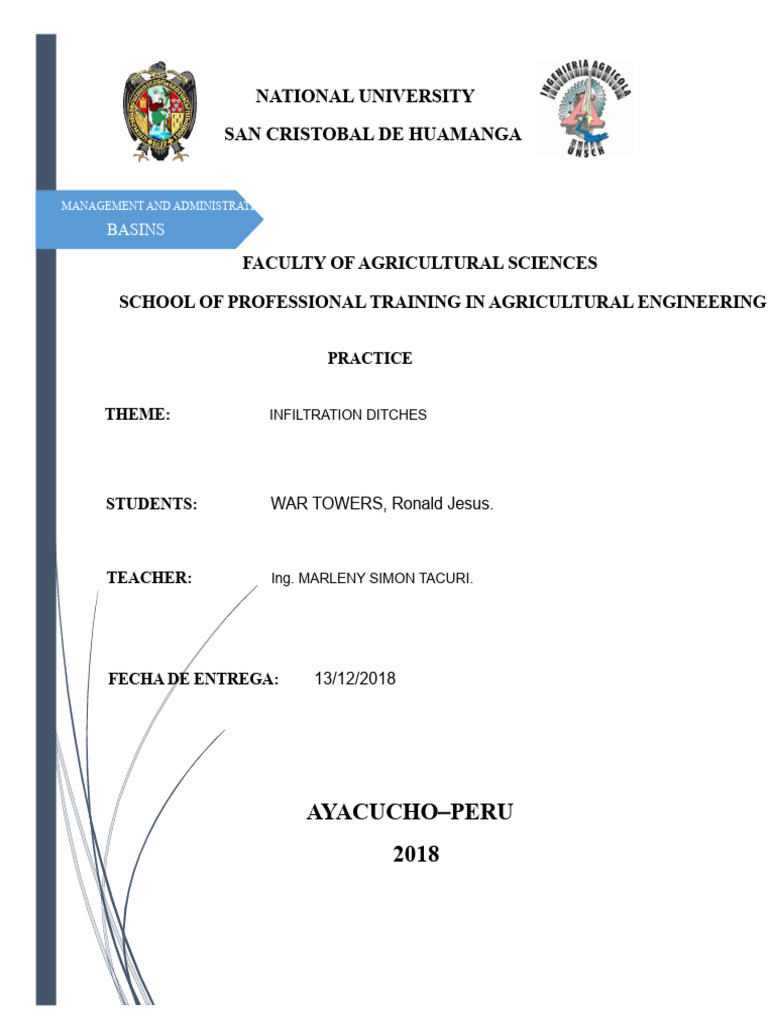 Infiltration Trenches Report | PDF | Surface Runoff | Soil