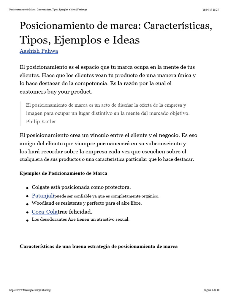 Estrategias de Posicionamiento de Marca | PDF | Marca | Mercado (economía)