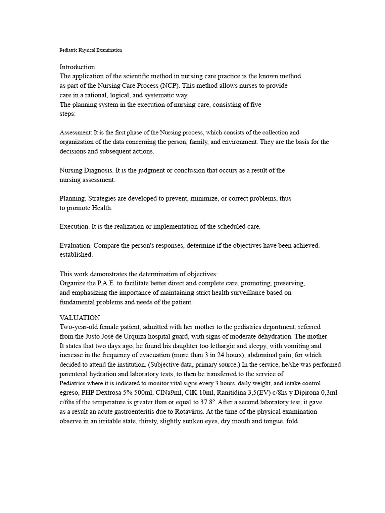 Pediatric PAe | PDF | Diarrhea | Diseases And Disorders