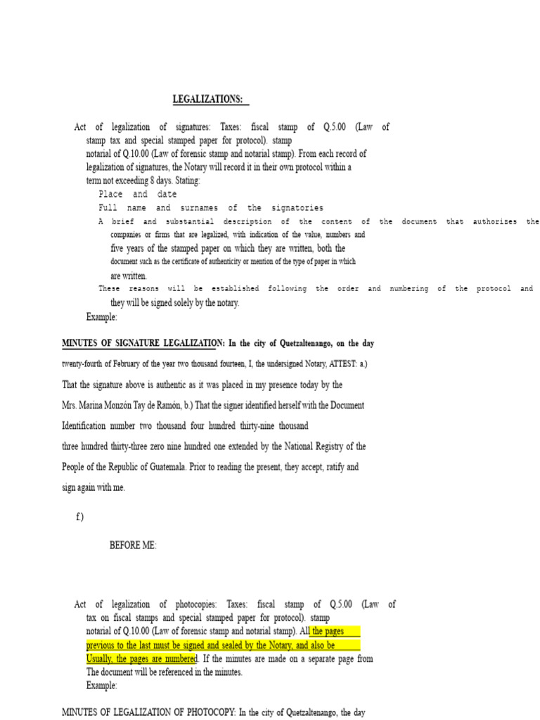 Legalization of Signatures and Copies | PDF | Notary Public | Signature