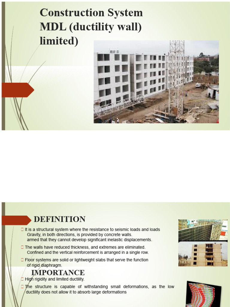 MDL Construction System Overview | PDF | Concrete | Reinforced Concrete