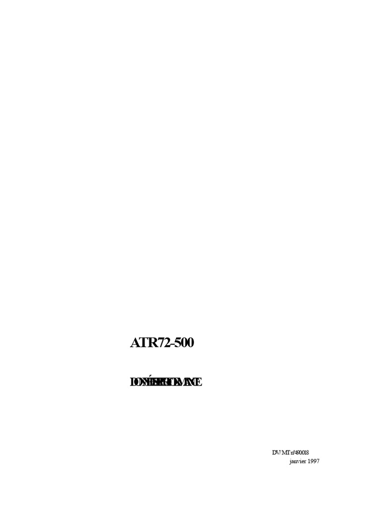 Performance de l'ATR 72-500 en 1997 | PDF | Altitudes et vitesses ...